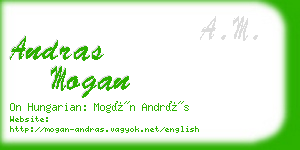 andras mogan business card